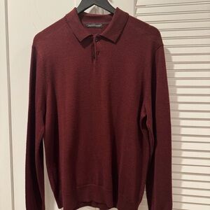 Banana Republic Burgundy Polo Sweater